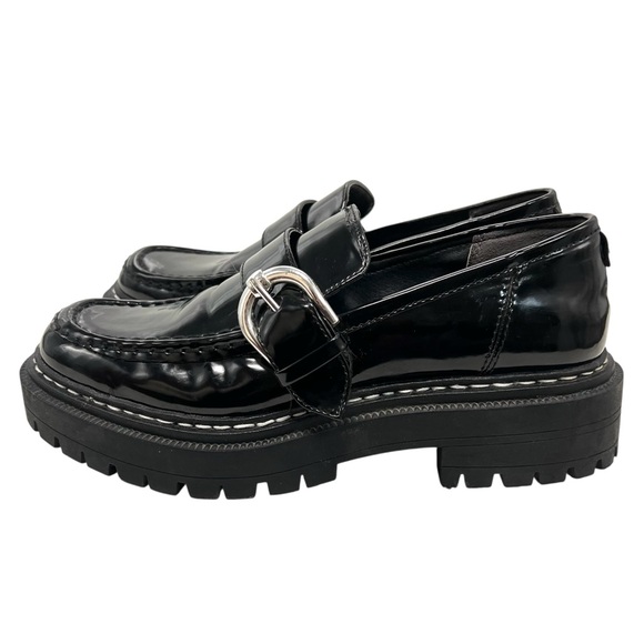 Sam Edelman Circus Everly Black Patent Platform Chunky Lug Loafers Women’s 8.5 - Picture 7 of 14